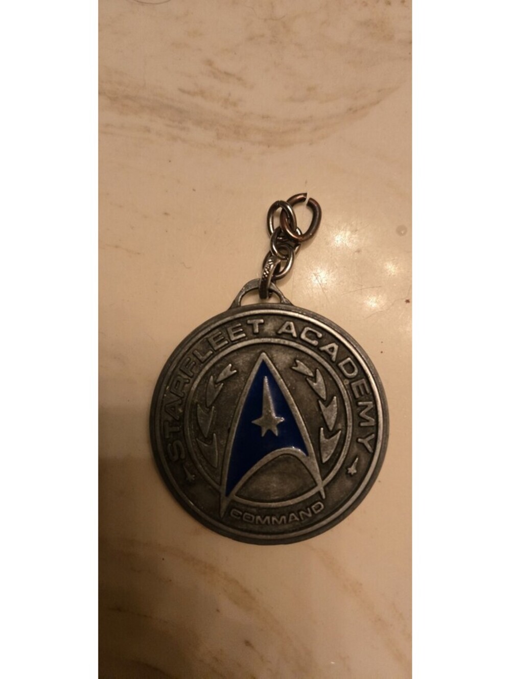 Starfleet Acadamy Star Trek Bronze Pendant Metal KEY CHAIN Ring Keychain